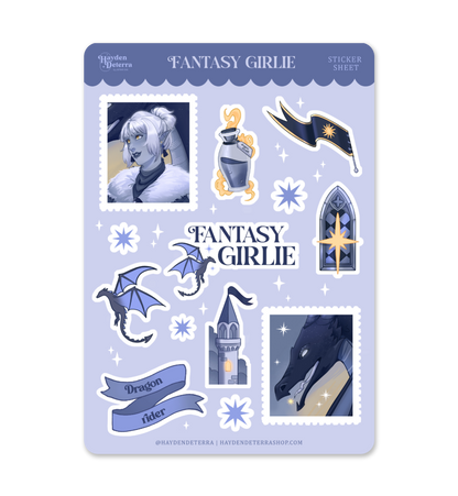 Fantasy Girlie Stickers Sheet