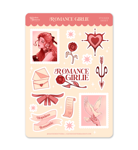 Romance Girlie Stickers Sheet